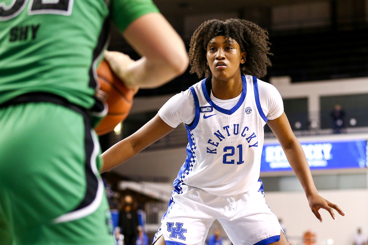 Nyah Leveretter.  

Kentucky beats Marshall 79-45.

Photo by Eddie Justice | UK Athletics