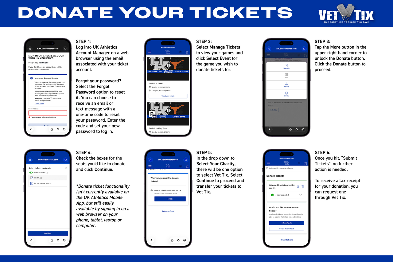 Vet Tix donate your tickets