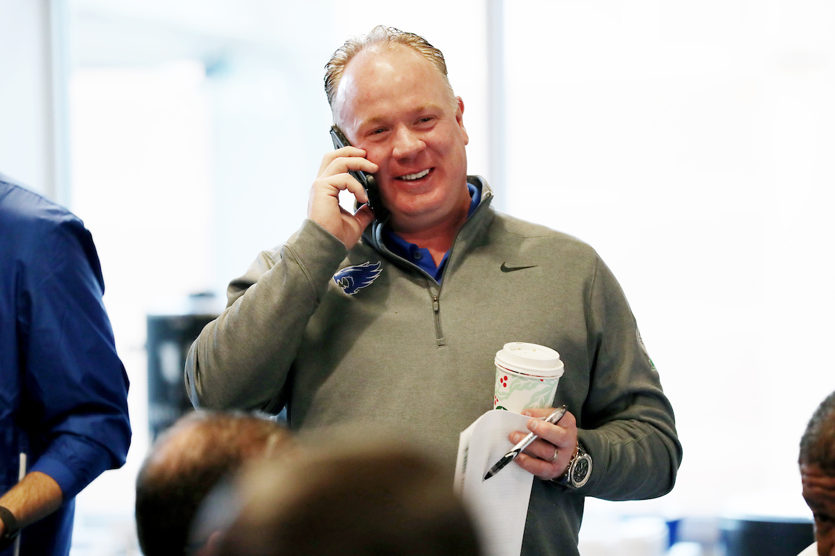 Coach Stoops

Football National Signing Day. 

Photo by Britney Howard  | UK Athletics