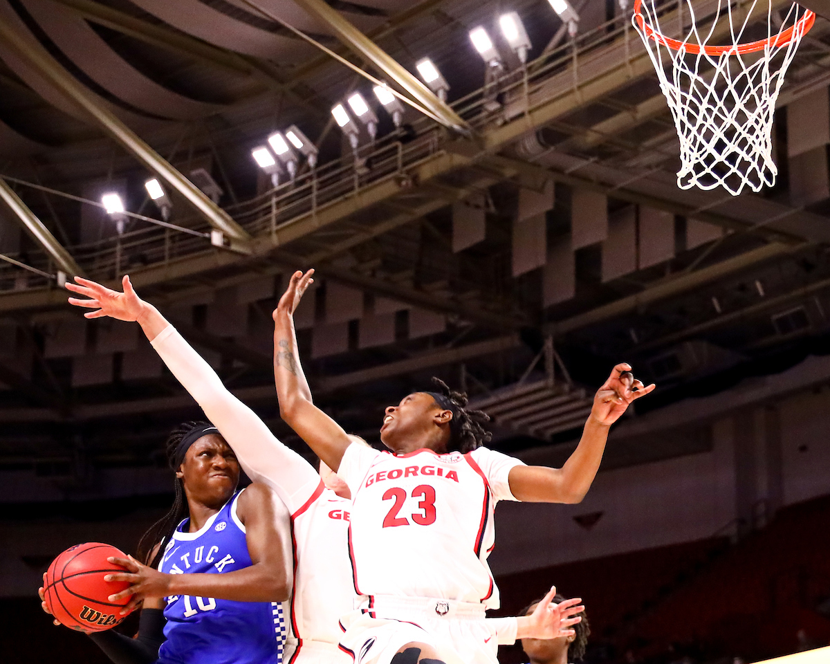 Rhyne Howard. 

Kentucky loses to Georgia 78-66 at the SEC Tournament. 

Photo by Eddie Justice | UK Athletics