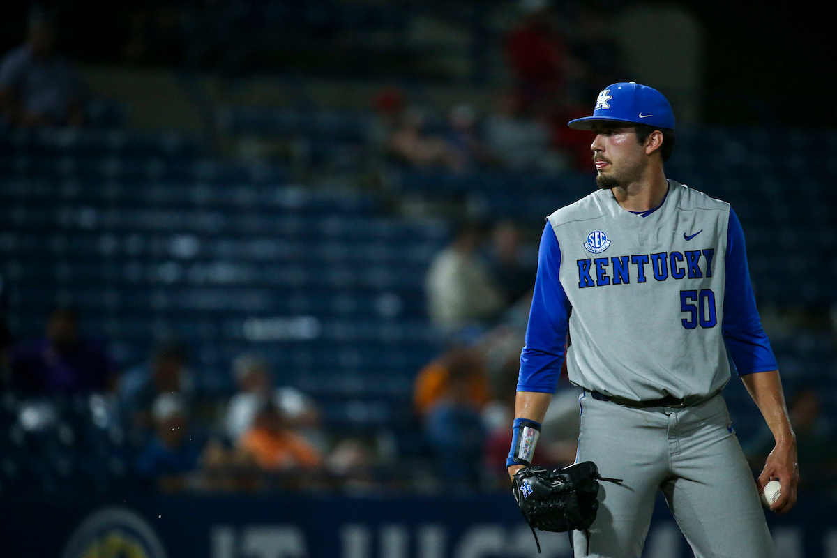 Mason Hazelwood.

Kentucky loses to LSU 6-11.

Photo by Sarah Caputi | UK Athletics