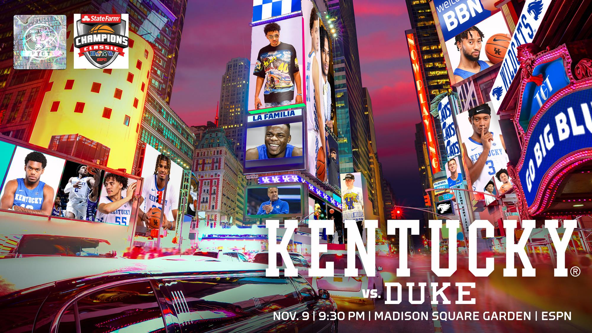 Kentucky Faces Duke in Season-Opening Champions Classic