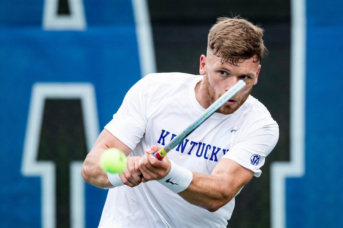 Millen Hurrion.

Kentucky beat DePaul 4-0 in the first round of the 2022 NCAA Men’s Tennis Tournament.

Photo by Elliott Hess | UK Athletics