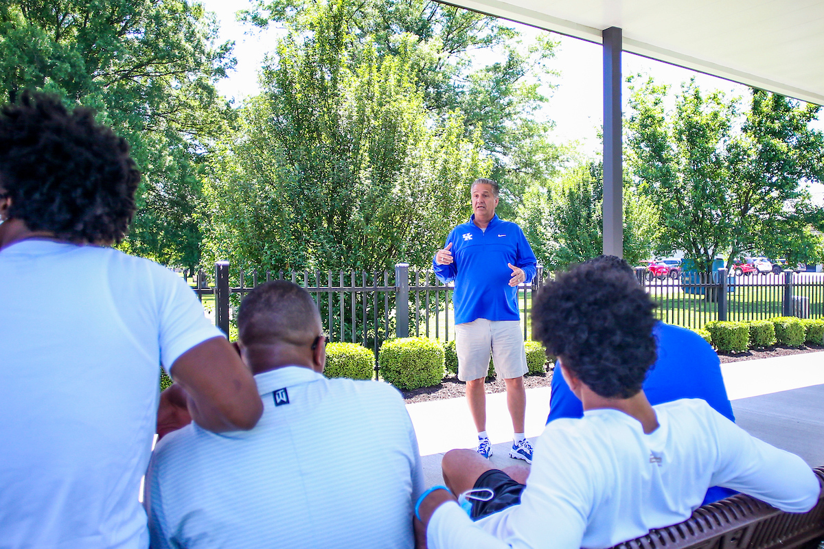 John Calipari.

The Kentucky men's basketball team visited Fort Knox on Friday to visit with students and take a tour of the General George Patton Museum.

Photo by Grace Bradley | UK Athletics