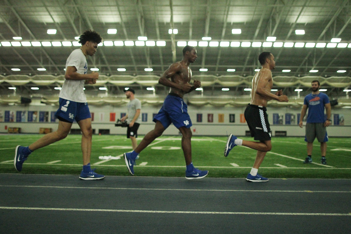 Jermarl Baker. Ashton Hagans. Nick Richards.

The men's basketball conditions on Tuesday, July 10th, 2018 at Nutter Field house in Lexington, Ky.

Photo by Quinlan Ulysses Foster I UK Athletics