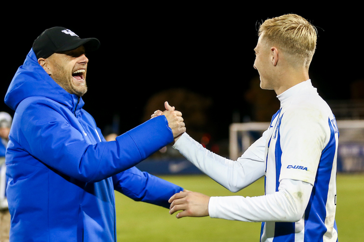 Johan Cedergren, Mason Visconti.

Kentucky MSOC Recognizes 14 Seniors.

Photo by Grace Bradley | UK Athletics