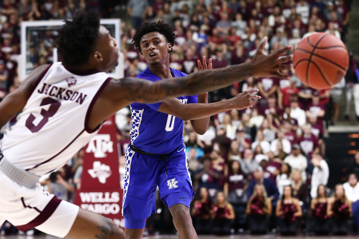 Ashton Hagans.

Kentucky beat Texas A&M 69-60.

Photo by Elliott Hess | UK Athletics