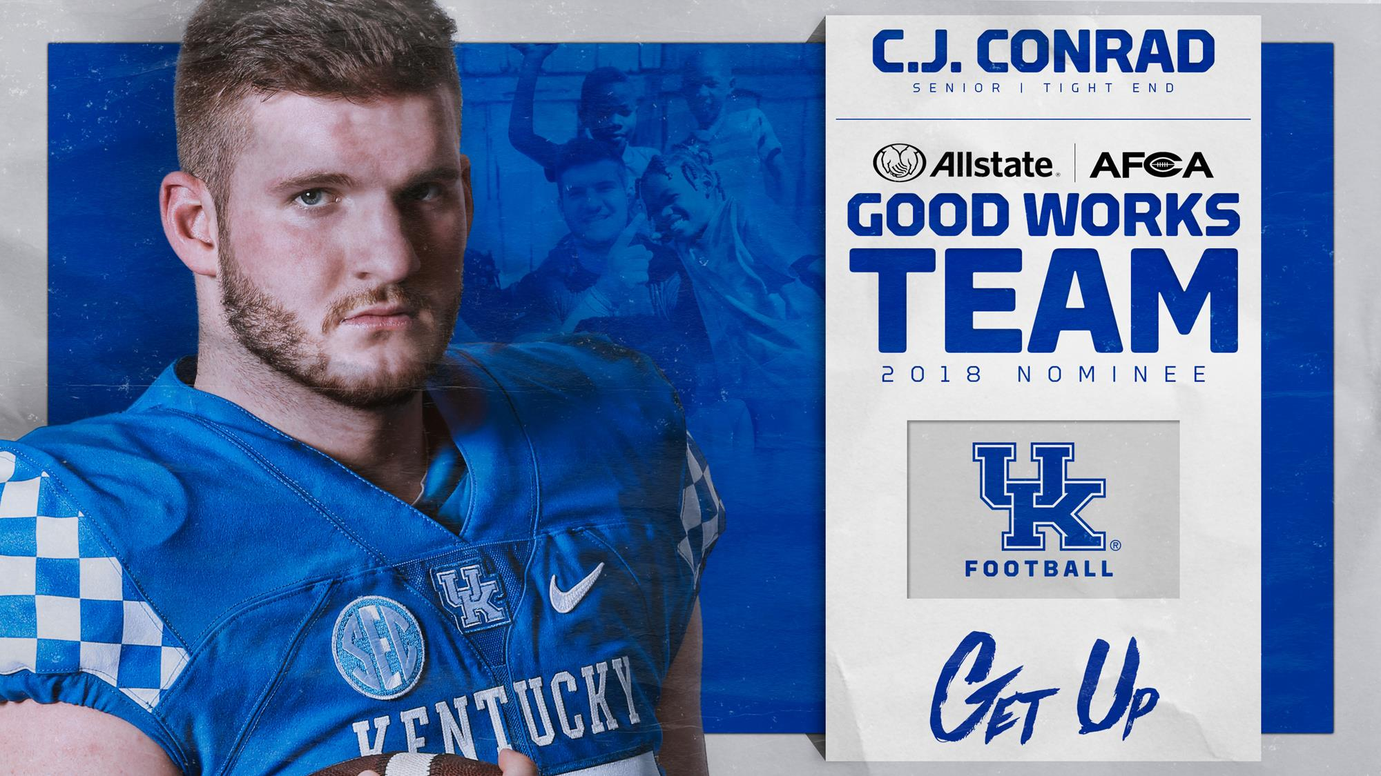 C.J. Conrad Nominated for 2018 Allstate AFCA Good Works Team®