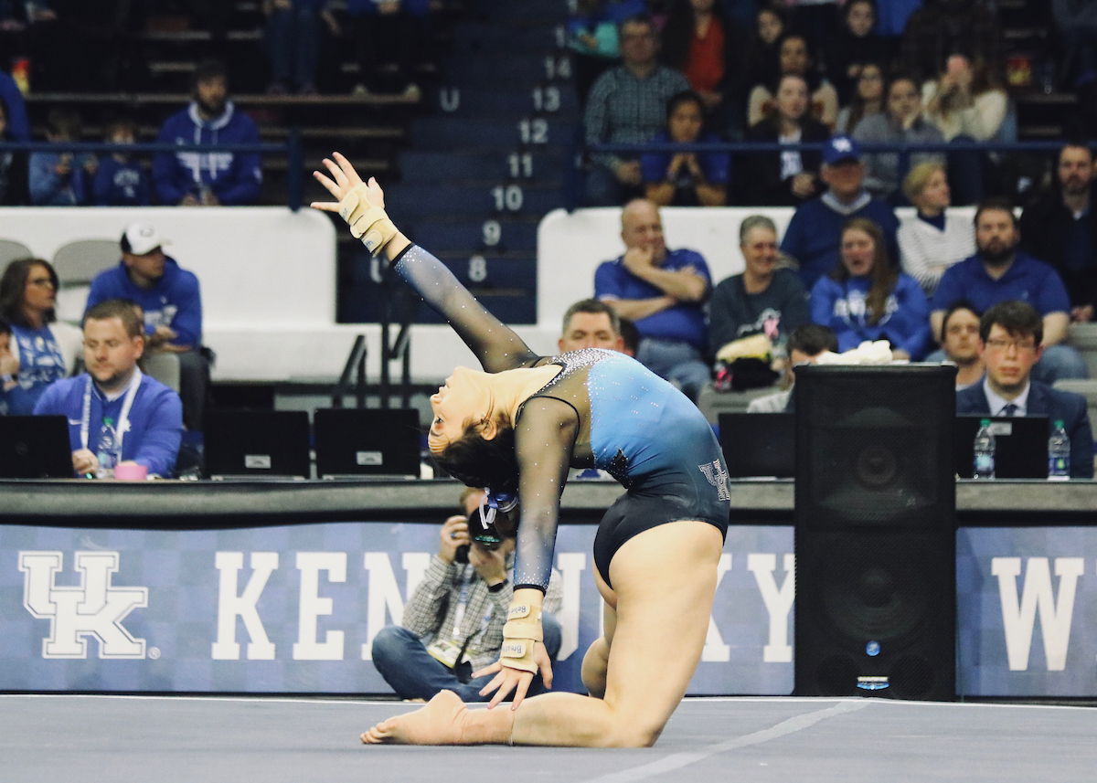 Aubree Rosa.

The University of Kentucky gymnastics team falls to Auburn 196.000-196.125 on Friday, February 1st, 2019.

Photo by Noah J. Richter | UK Athletics