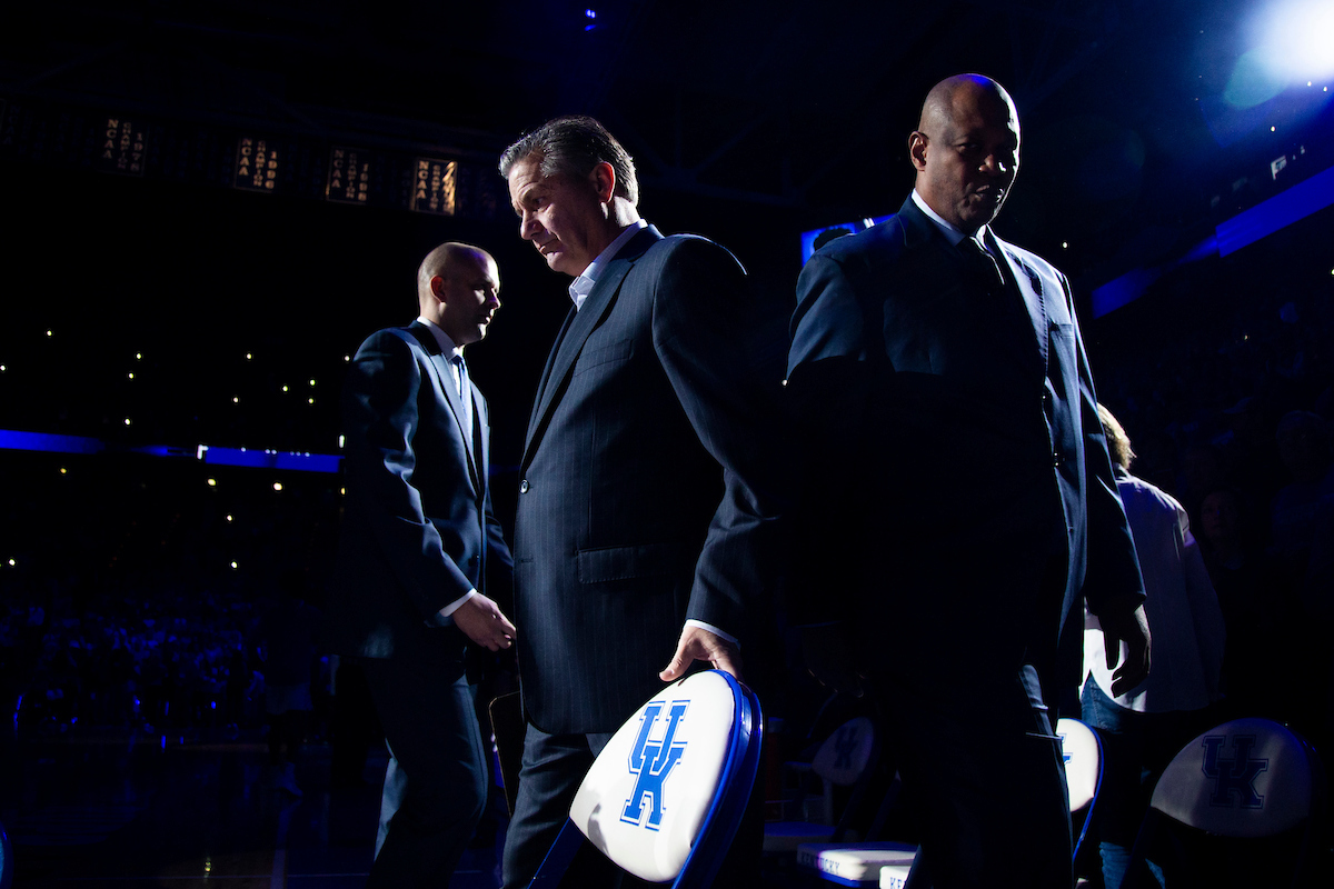 Joel Justus. John Calipari. Tony Barbee.

Kentucky beat Fairleigh Dickinson.

Photo by Chet White | UK Athletics