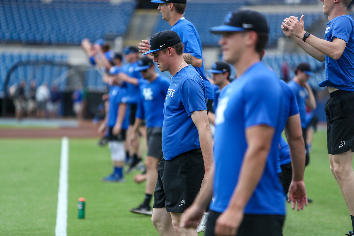 Tyler Bosma.

Kentucky Baseball Practice at the 2022 SEC Tournament.

Photo by Sarah Caputi | UK Athletics