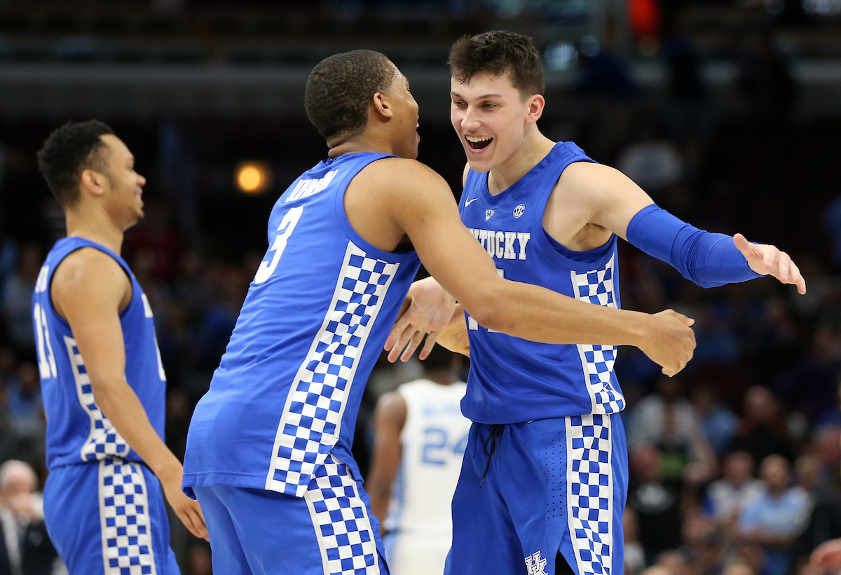 Keldon Johnson and Tyler Herro. 

UK beats to UNC 80-72. 


Photo By Barry Westerman | UK Athletics