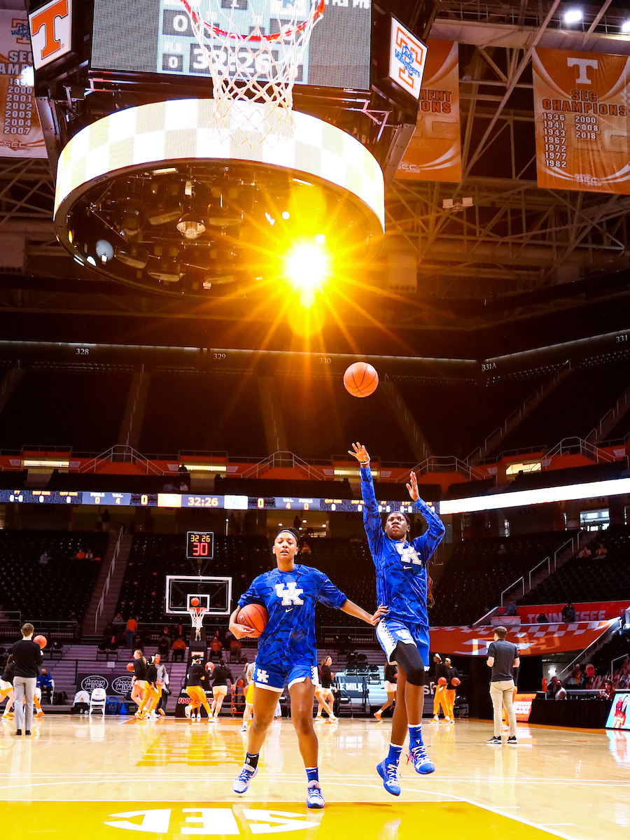 Rhyne Howard. Tatyana Wyatt. 

Kentucky loses to Tennessee 70-53.

Photo by Eddie Justice | UK Athletics