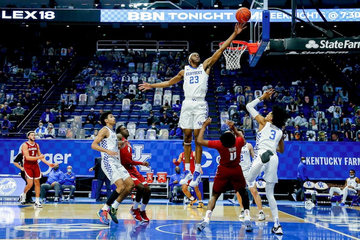 Isaiah Jackson. Jacob Toppin. Brandon Boston Jr.

Kentucky loses to Alabama, 85-65.

Photo by Chet White | UK Athletics