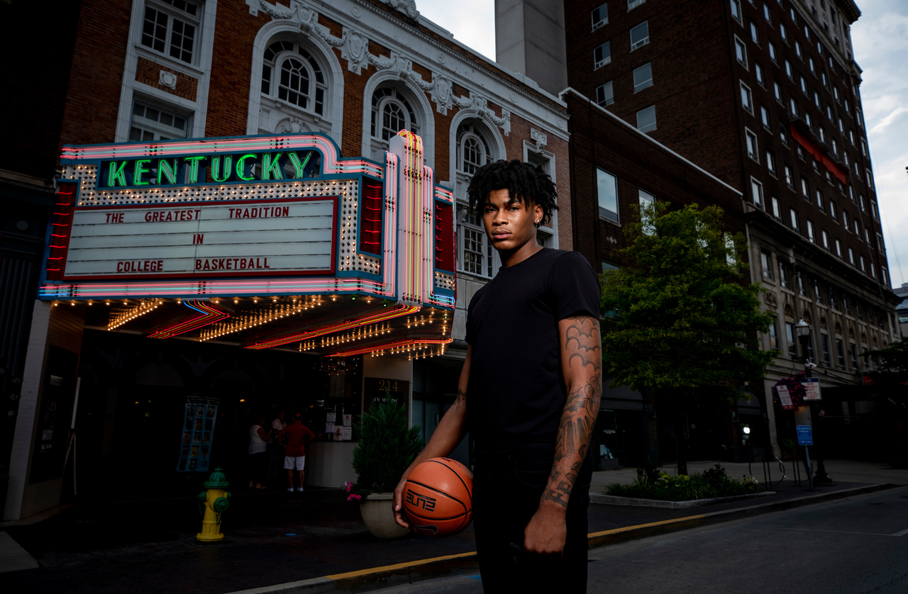 Camâ??Ron Fletcher.

UK menâ??s basketball photo shoot at the Kentucky Theater.

Photo by Chet White | UK Athletics