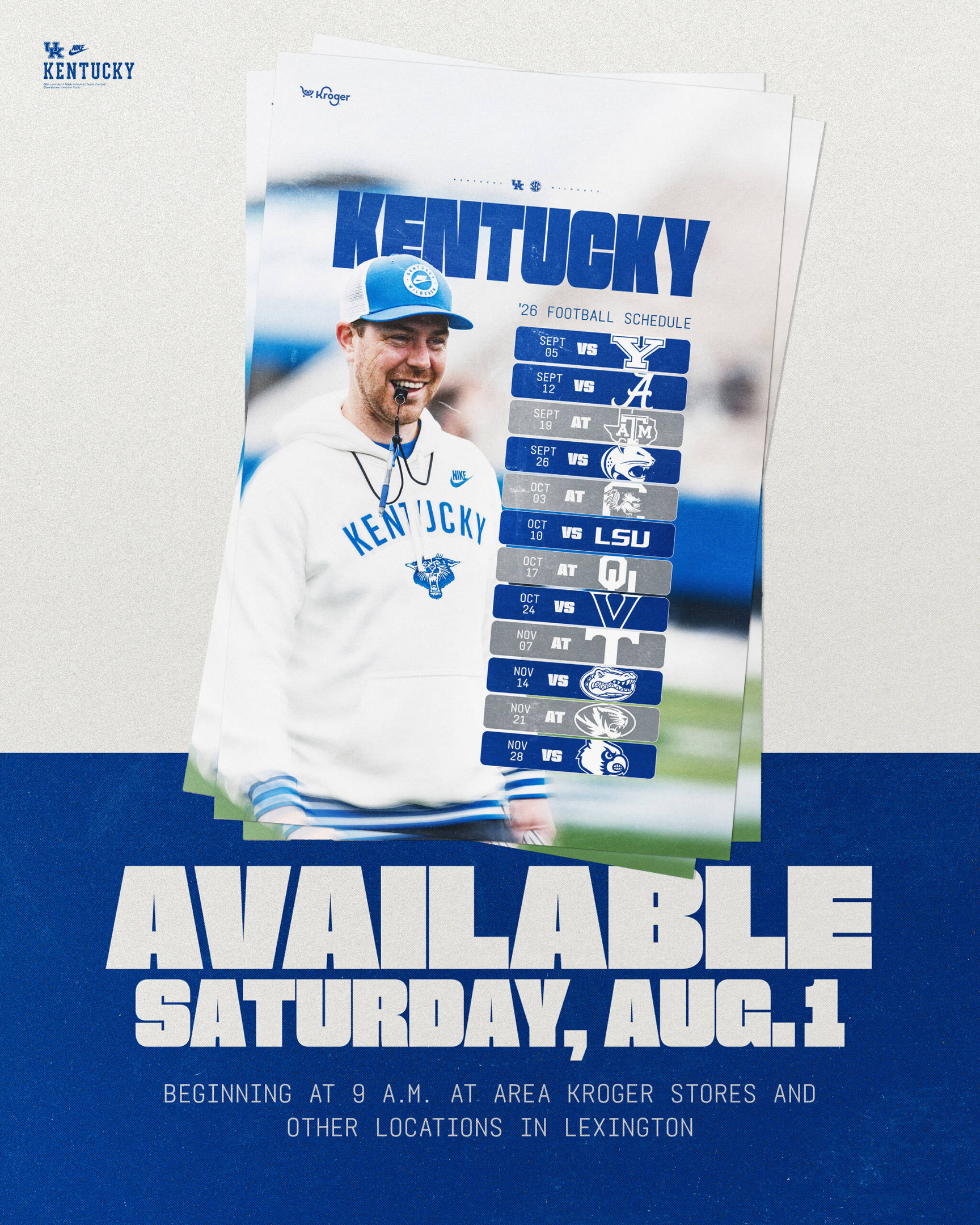 2026 Kentucky Football Poster, Presented by Kroger, Unveiled