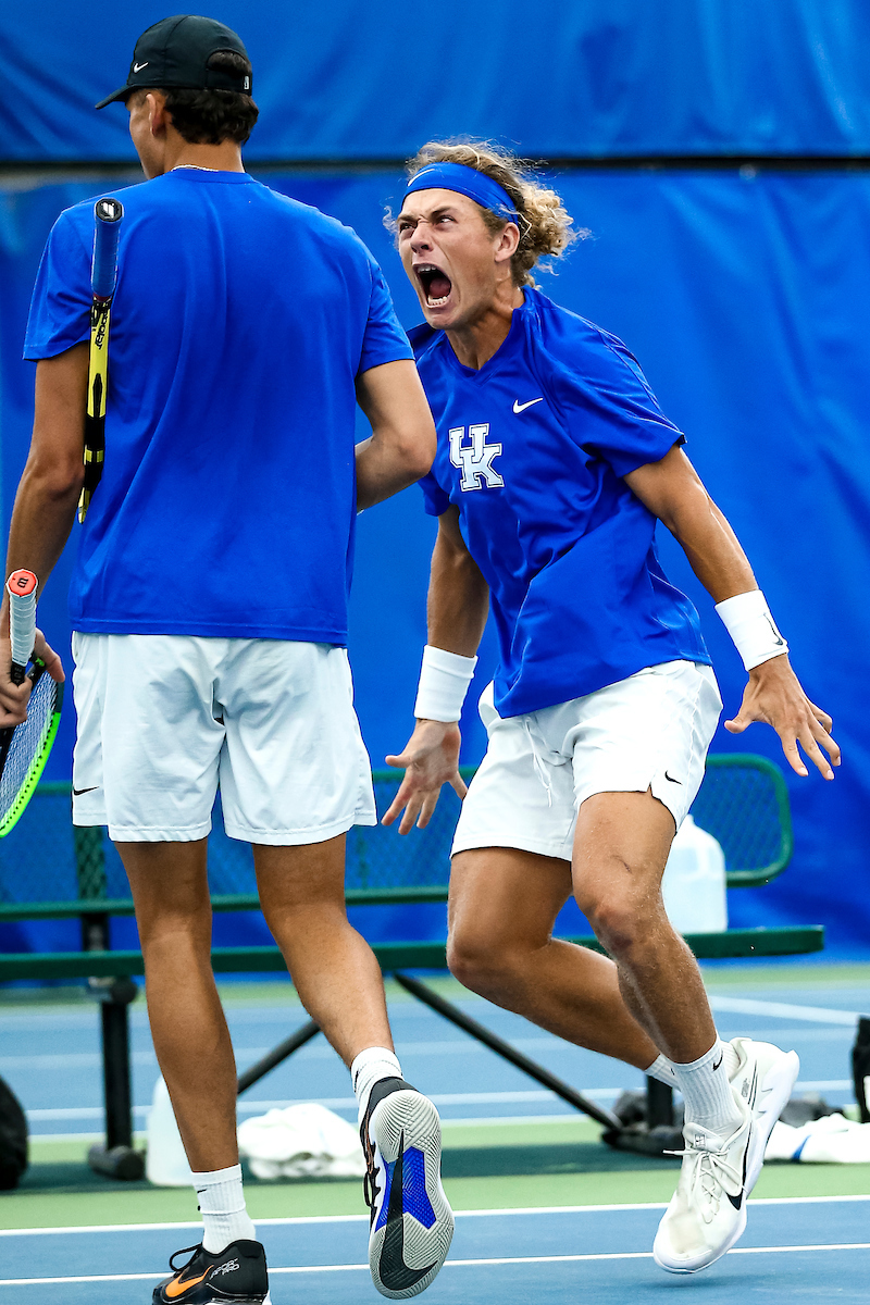 Liam Draxl. Celebration.

Kentucky vs NorthWestern University during the 2nd round of the NCAA tournament.

Photo by Eddie Justice | UK Athletics