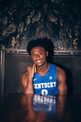 John Calipari, Ashton Hagans and EJ Montgomery made the trip to Birmingham, Alabama, on Wednesday for the annual SEC Tipoff (SEC media day). 