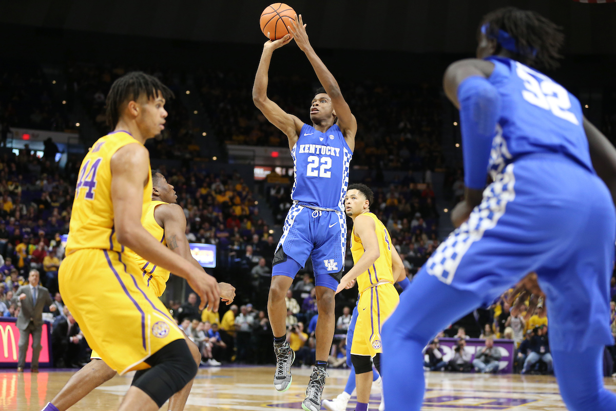 Shai Gilgeous-Alexander.

The University of Kentucky men's basketball team beat LSU 74-71 at the Pete Maravich Assembly Center in Baton Rouge, La., on Wednesday, January 3, 2018.

Photo by Chet White | UK Athletics