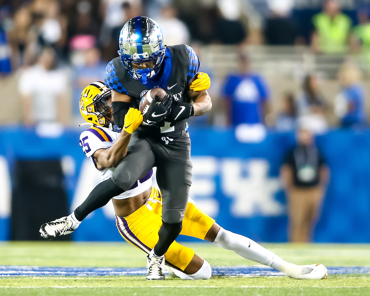 Wan'Dale Robinson. 

UK beat LSU 42-21.

Photo by Eddie Justice | UK Athletics