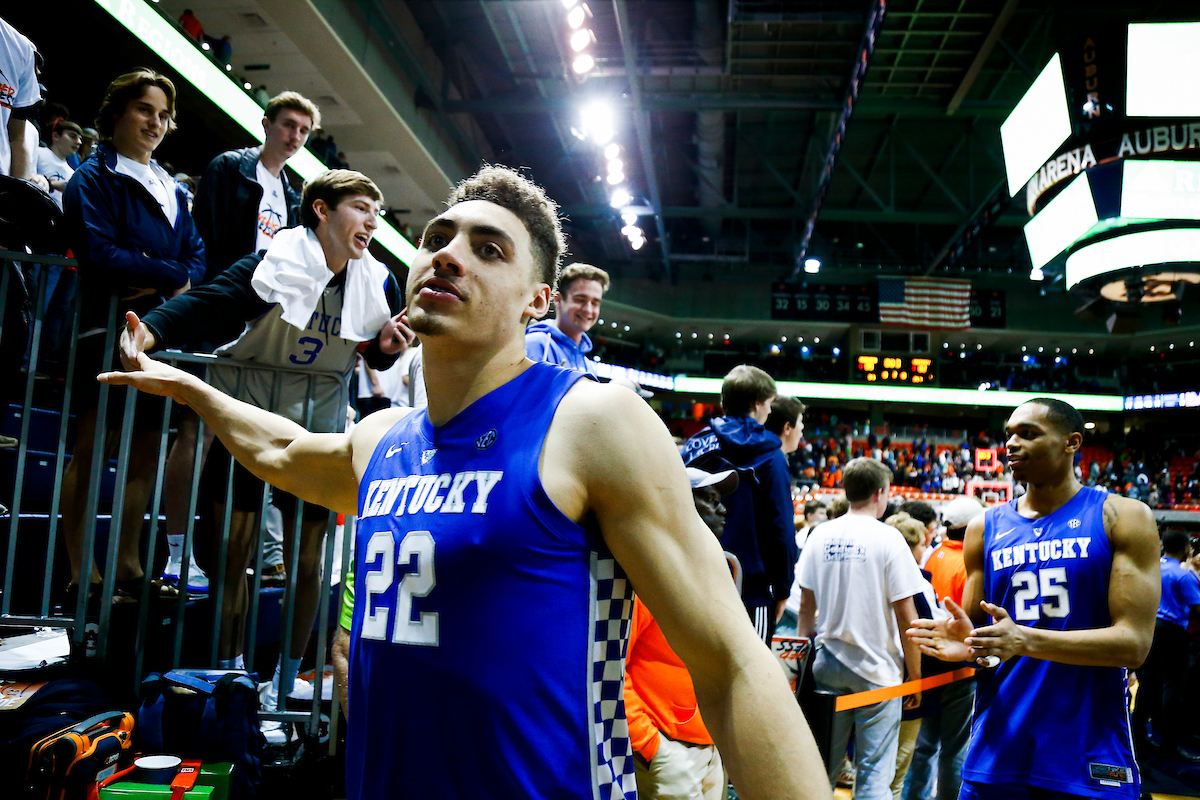 Reid Travis. PJ Washington.

Kentucky beat Auburn 82-80 at Auburn Arena in Auburn, AL., on Saturday, January 19, 2019.

Photo by Chet White | UK Athletics
