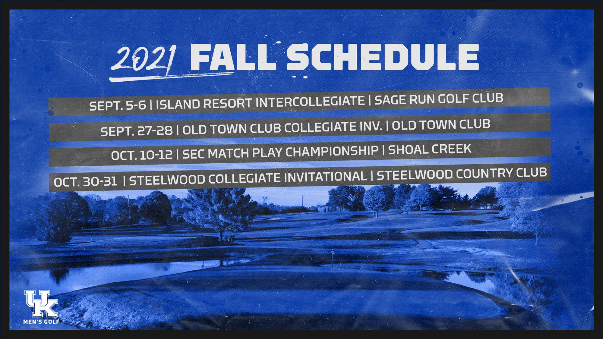 Men’s Golf to Compete in Four Fall Events in 2021