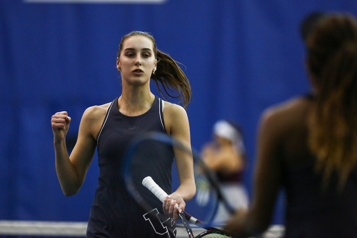 Anastasia Tkachenko.

Kentucky beat Texas A&M 4-3.

Photo by Hannah Phillips | UK Athletics