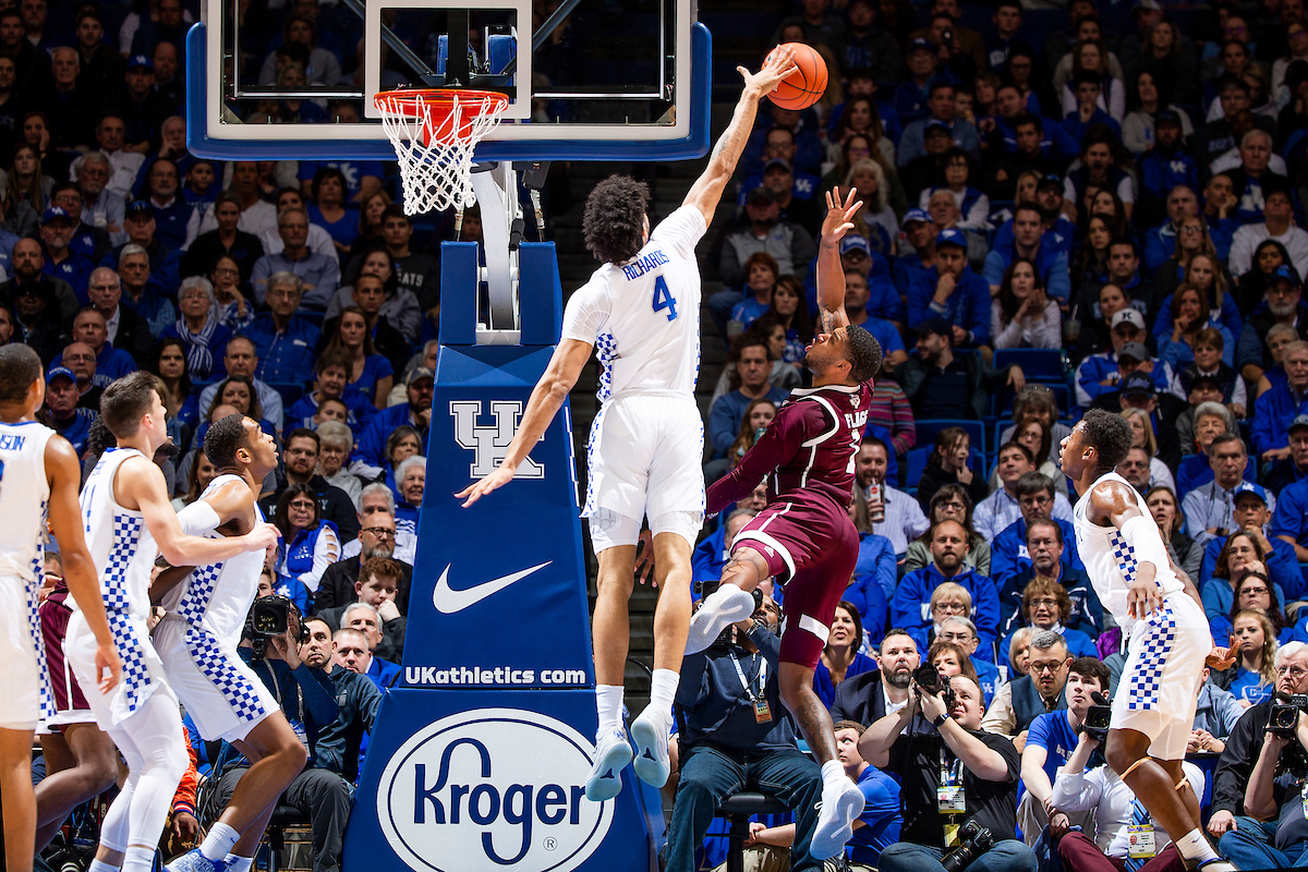 Nick Richards.

Kentucky beat Texas A&M 85-74 on Tuesday, January 8, 2019.

Photo by Chet White | UK Athletics