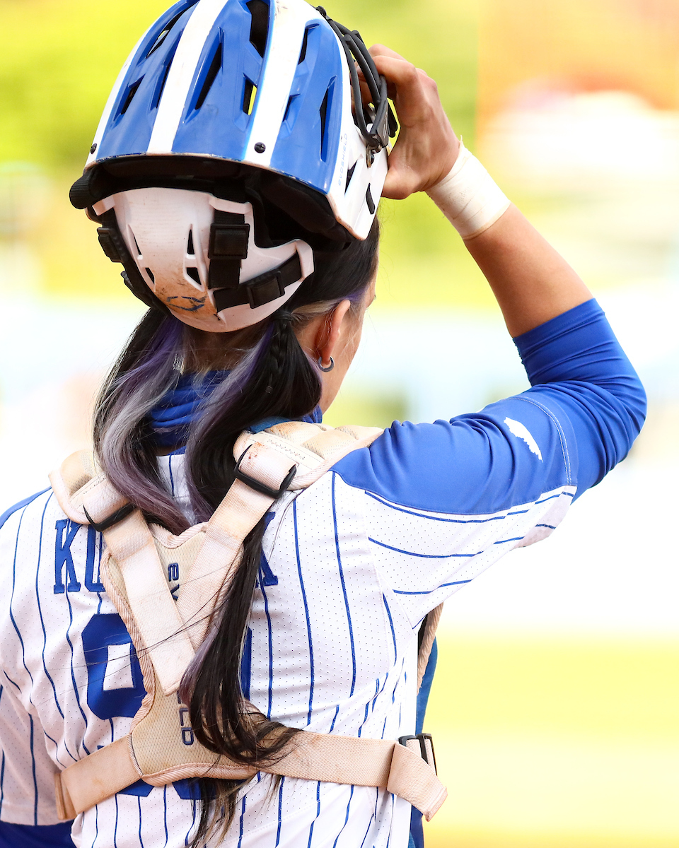 Kayla Kowalik. 

Kentucky defeats LSU 7-5. 

Photo by Eddie Justice | UK Athletics