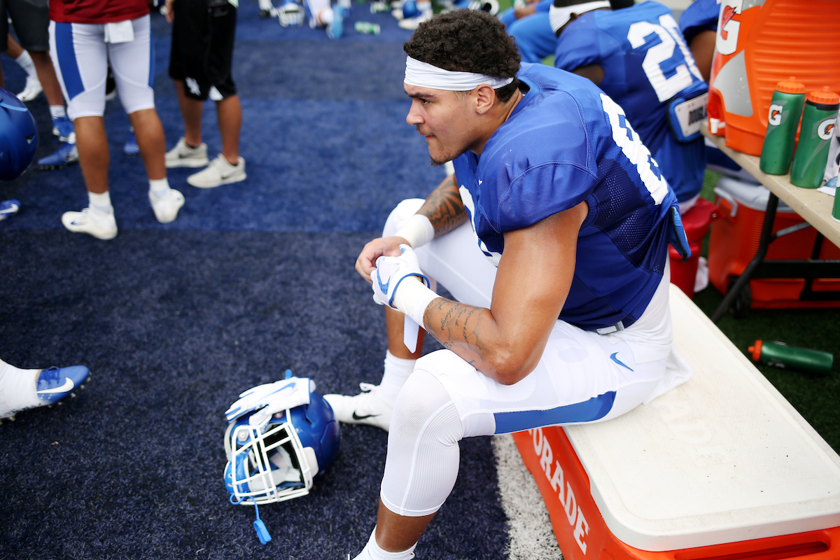 Football training camp Saturday, August 11,  2018. 

Photo by Britney Howard | UK Athletics