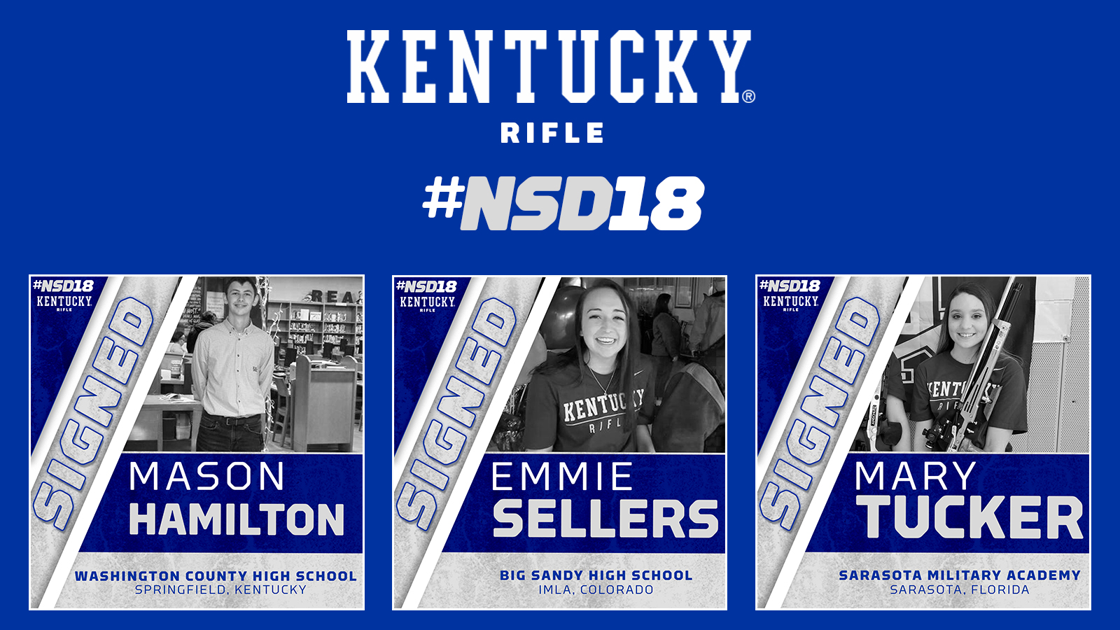 Kentucky Rifle Announces First Three Fall Signings