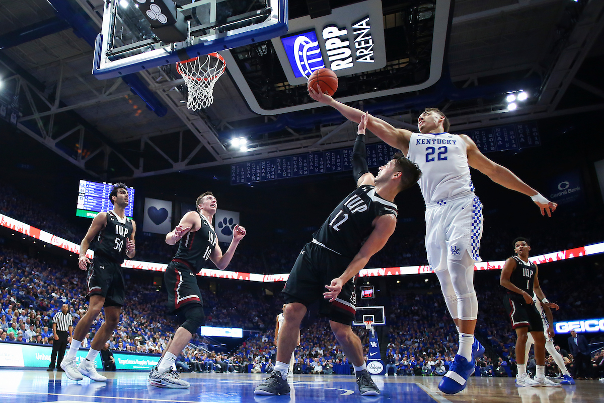 Reid Travis.

Men's basketball beat IUP 86-64

Photo by Chet White | UK Athletics