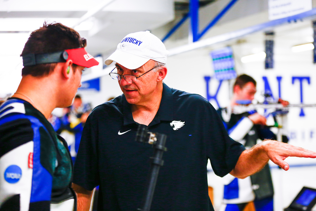 Coach Harry Mullins.UK Rifle v Akron.Photo by Hannah Phillips | UK Athletics