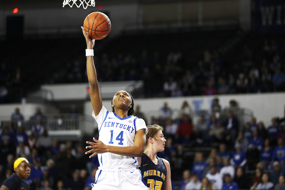Tatyana Wyatt
The women's basketball team beat Murray State 88-49 on Friday, December 21, 2018. 

Photo by Britney Howard  | UK Athletics