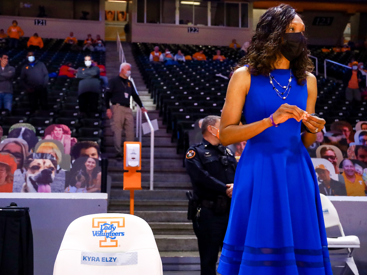 Kyra Elzy. 

Kentucky loses to Tennessee 70-53.

Photo by Eddie Justice | UK Athletics