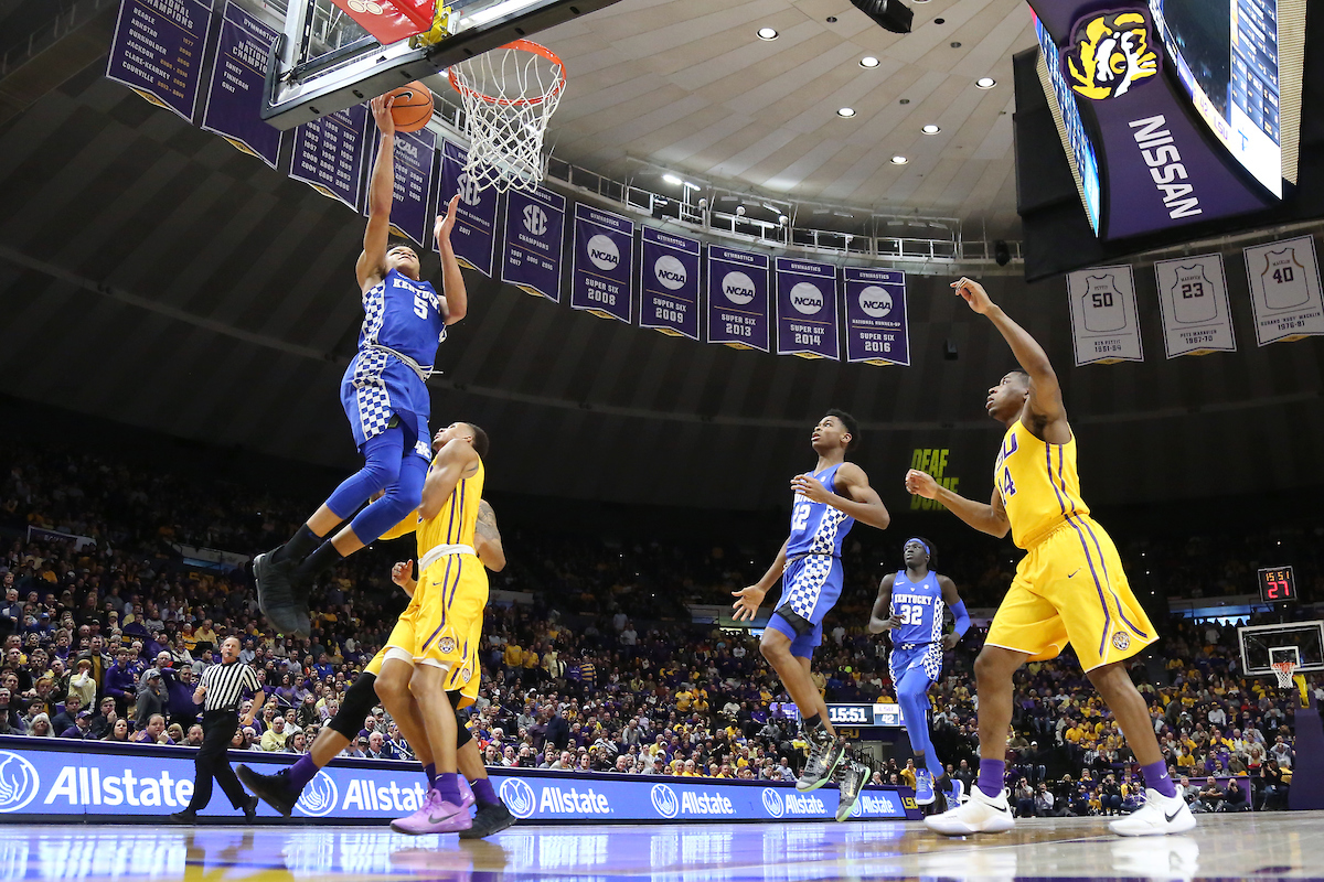 Kevin Knox.

The University of Kentucky men's basketball team beat LSU 74-71 at the Pete Maravich Assembly Center in Baton Rouge, La., on Wednesday, January 3, 2018.

Photo by Chet White | UK Athletics