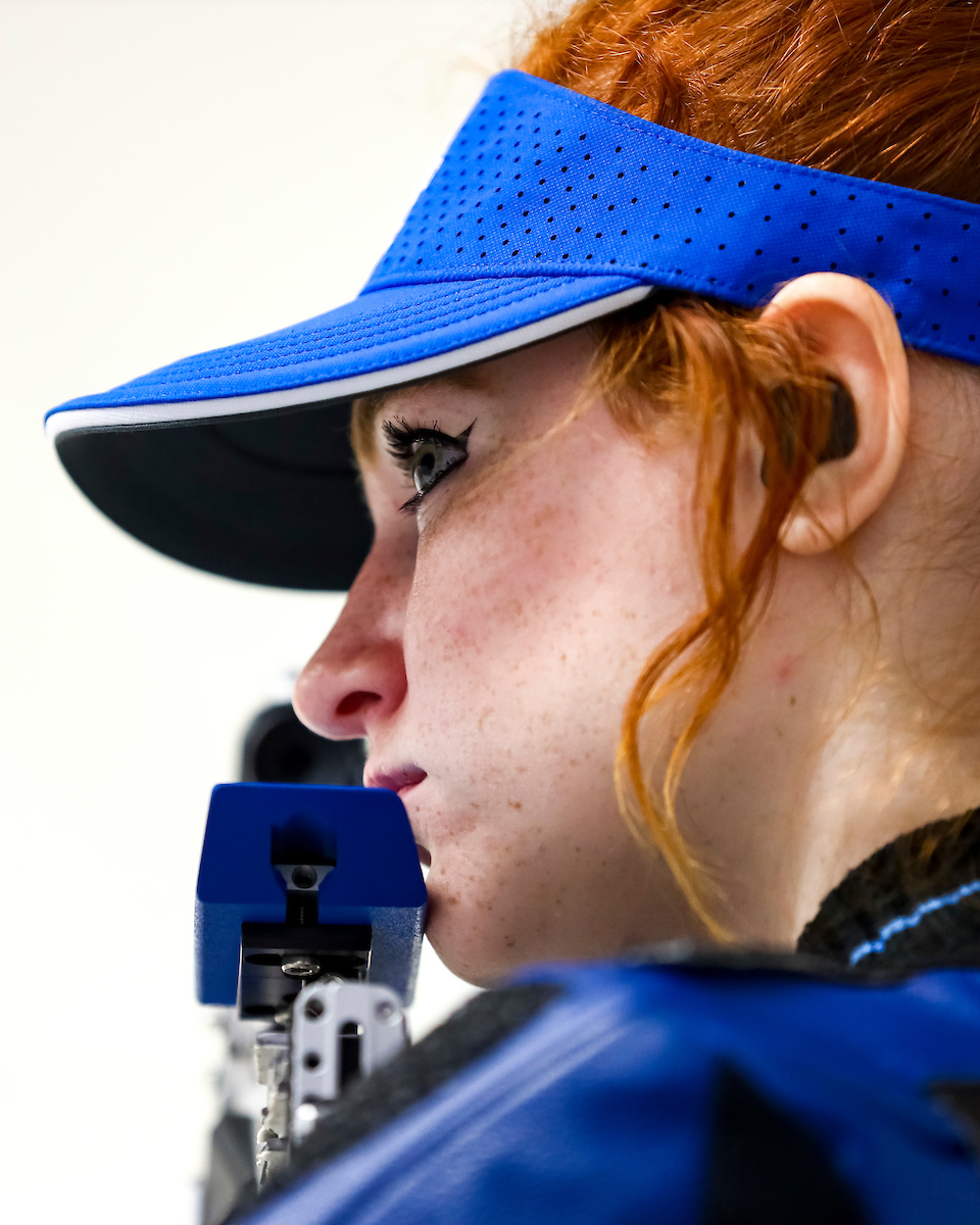 Kayla Kalenza. 

Kentucky Rifle vs Morehead St.

Photo by Eddie Justice | UK Athletics