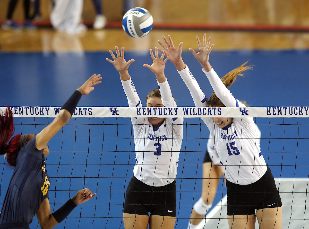 Brooke Morgan

UK volleyball beats Murray State in the first round of the NCAA Tournament.  

Photo by Britney Howard  | UK Athletics