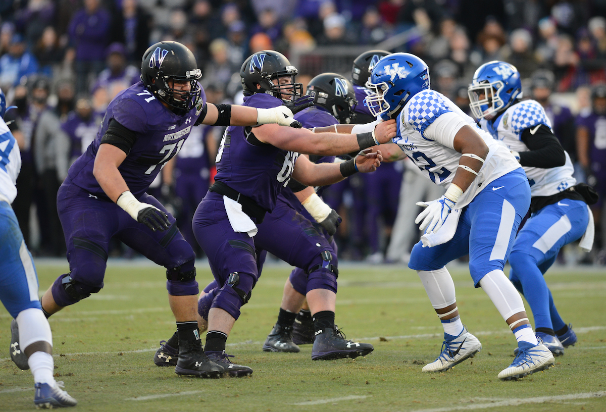 The University of Kentucky football team falls to Northwestern 23-24 in the Music City Bowl on Friday, December 29, 2017, at Nissan Field in Nashville, Tn.
