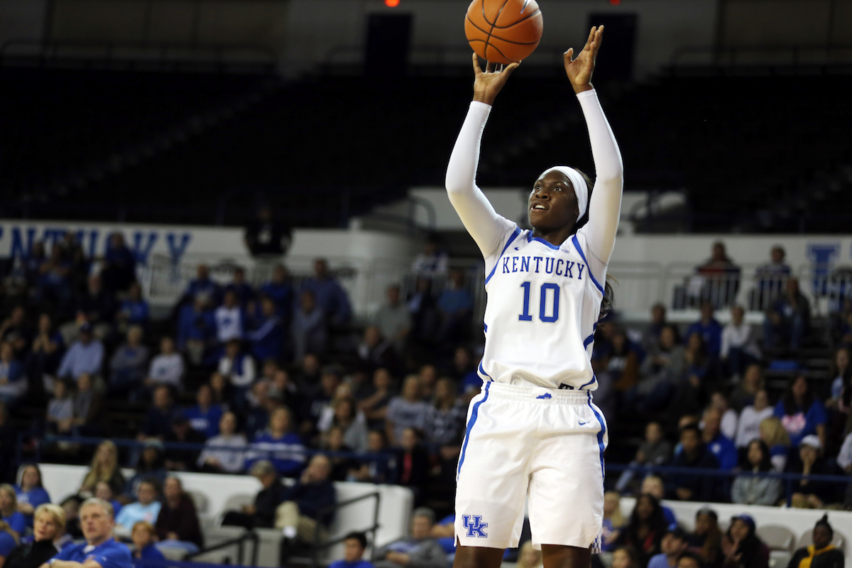 Rhyne Howard
The Women's Basketball team beat Lincoln Memorial University.
Photo by Britney Howard | UK Athletics