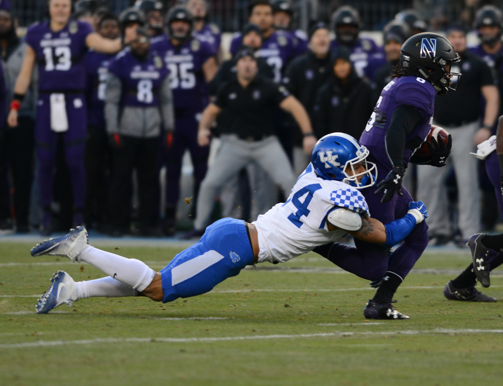 The University of Kentucky plays Northwestern in the Music City Bowl at Nissan Stadium in Nashville, Tenn. on Dec. 29, 2017.