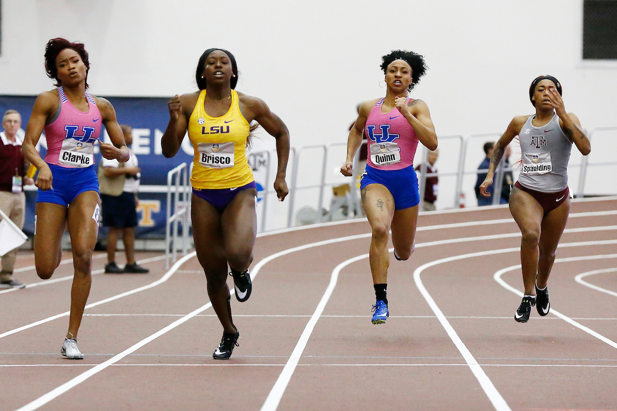Kayelle Clarke. Jasmine Camacho Quinn.

The University of Kentucky track and field team competes in day two of the 2018 SEC Indoor Track and Field Championships at the Gilliam Indoor Track Stadium in College Station, TX., on Sunday, February 25, 2018.

Photo by Chet White | UK Athletics