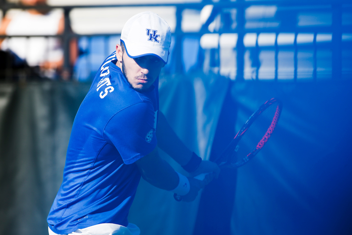 Enzo Wallart. 


The University of Kentucky Mens Tennis team takes on Virginia Mens Tennis 

Photo by Isaac Janssen | UK Athletics