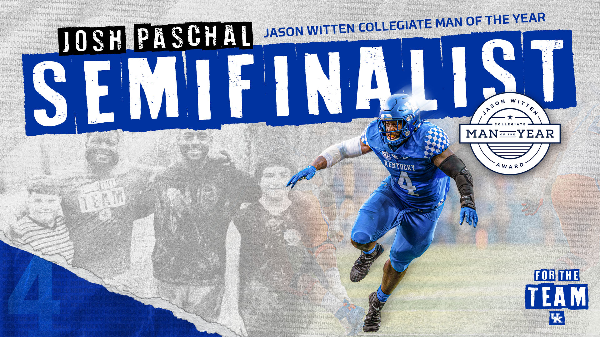 Josh Paschal Named Witten Collegiate Man of Year Semifinalist