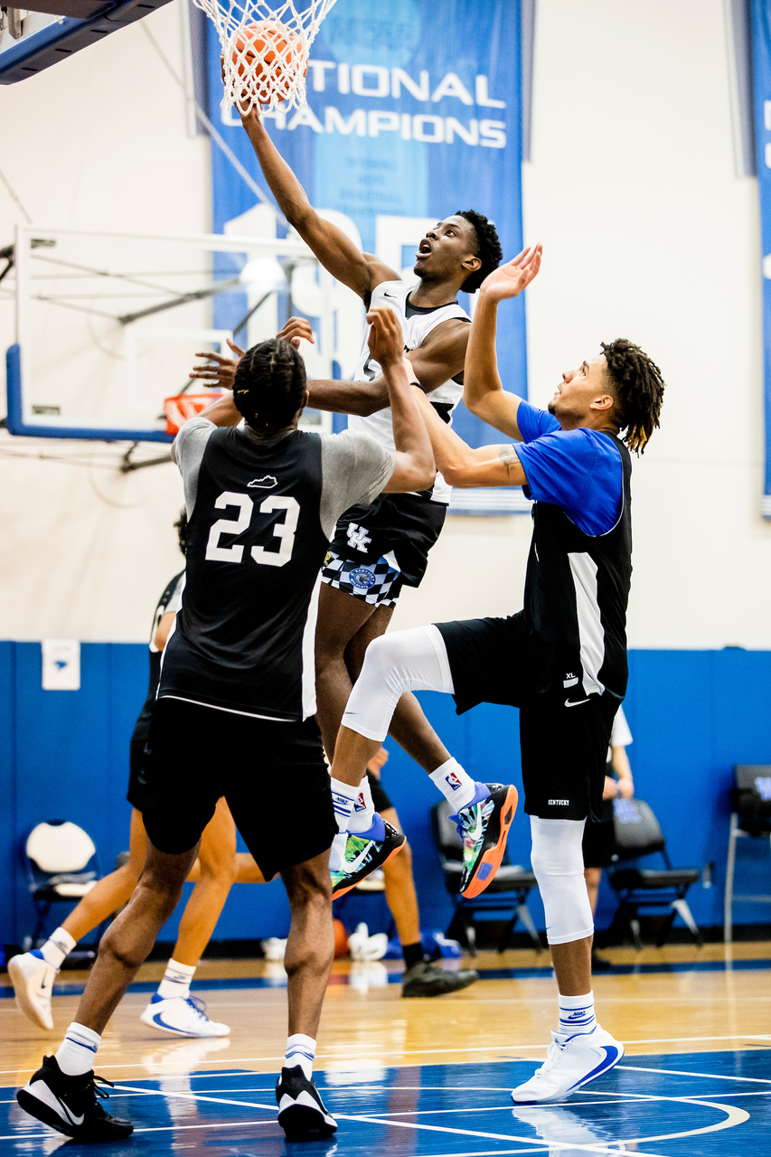Terrence Clarke. Dontaie Allen.

Menâ??s basketball practice. 

Photo by Chet White | UK Athletics