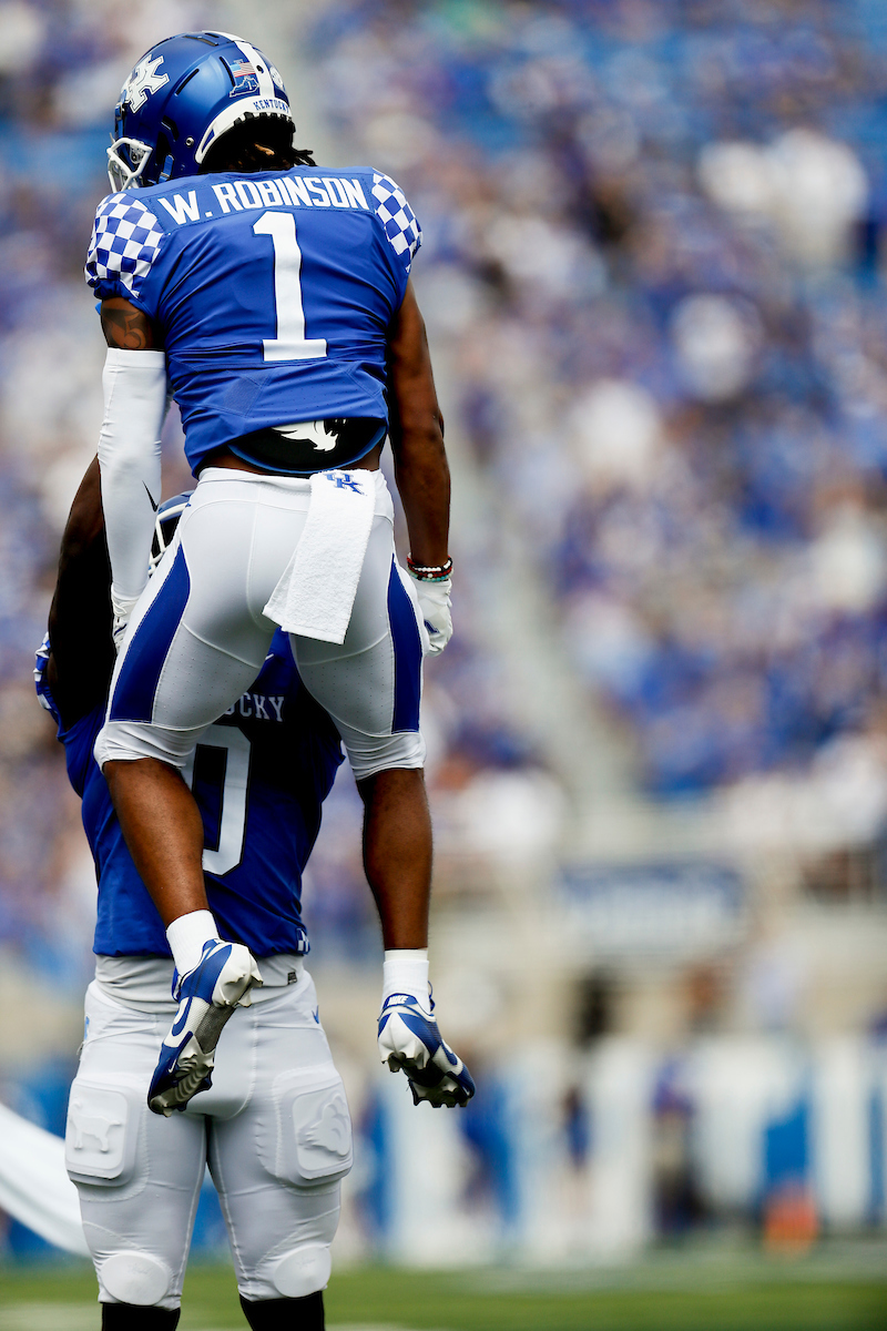 Wan’Dale Robinson.

UK beat ULM 45-10.

Photos by Chet White | UK Athletics