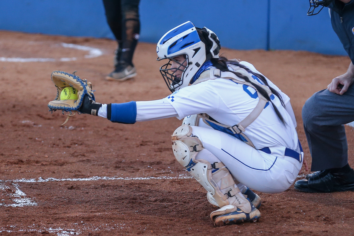 Kayla Kowalik.

Kentucky loses to Georgia 5 - 2.

Photo by Sarah Caputi | UK Athletics