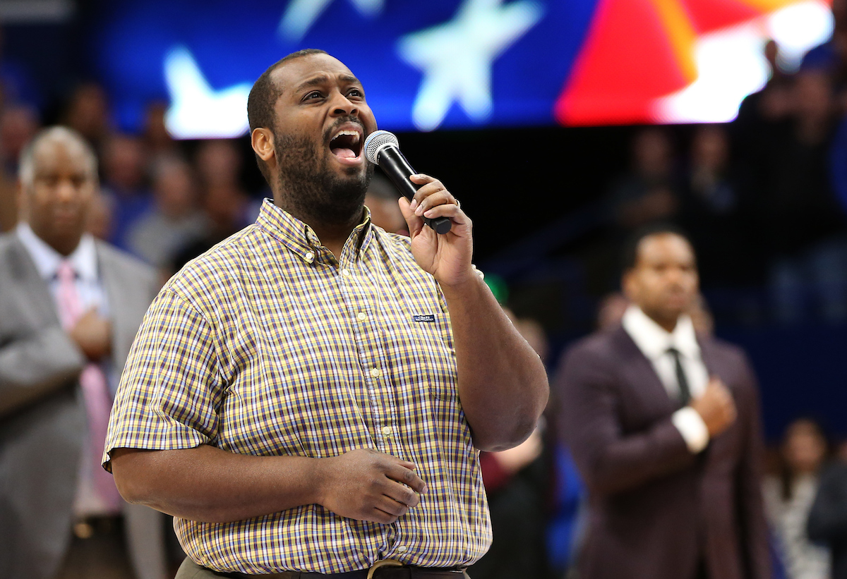 National Anthem

The University of Kentucky men's basketball team defeats Mississippi State 78-65 on Tuesday, January 23, 2017, in Lexington's Rupp Arena.


Photo By Barry Westerman | UK Athletics