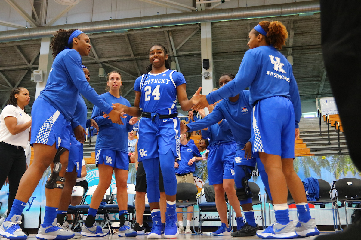 Game One - Kentucky vs. South Florida

The women's basketball team travels to Saint Thomas to compete in the 2018 Paradise Jam Tournament from November 22nd-24th at the University of the Virgin Islands.

Photos by Noah J. Richter | UK Athletics