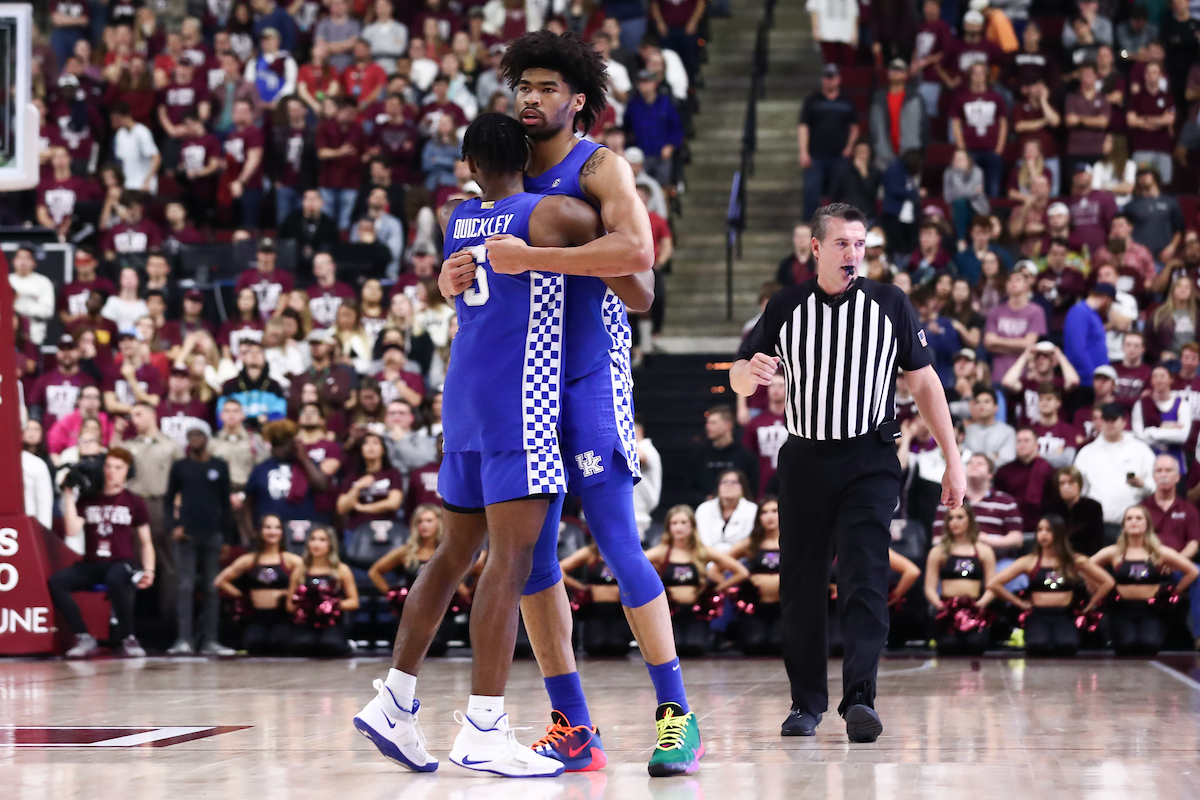 Nick Richards. Immanuel Quickley.

Kentucky beat Texas A&M 69-60.

Photo by Elliott Hess | UK Athletics